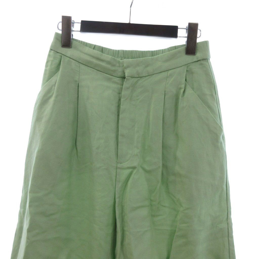 SHIPS any シップス エニィ パンツ ワイド タック 麻 リネン F ライト