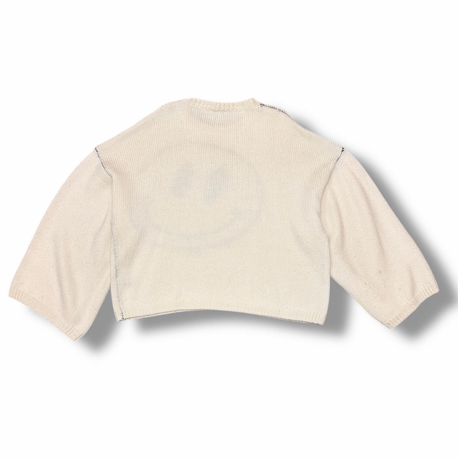 RAF SIMONS クリーム色 ニット・セーター 新品 Raf Simons 18ss メタルバックルボートネックウールニット M