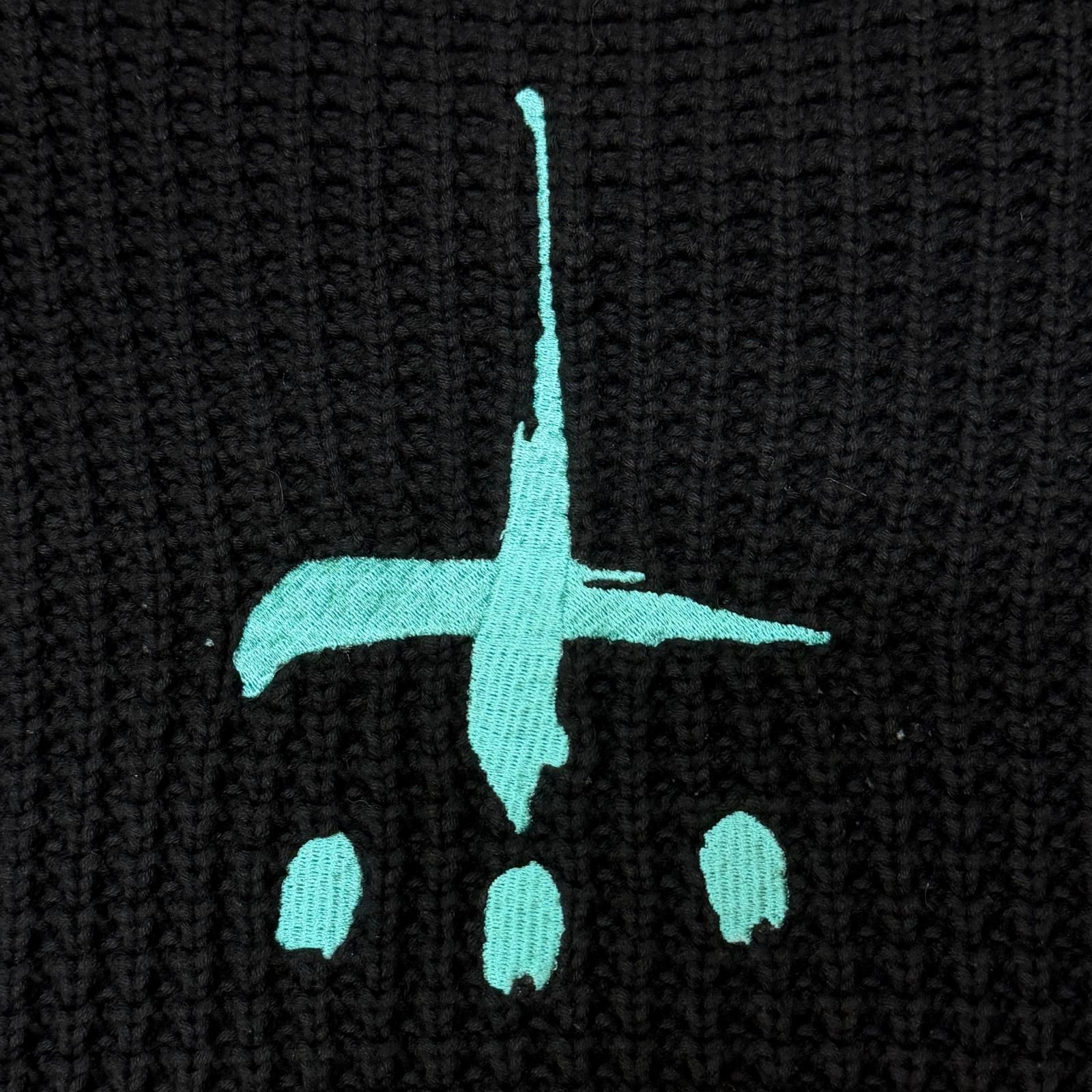 参考上代71500円 CVTVLIST 23AW クラッシュ加工 ニット セーター 刺繍