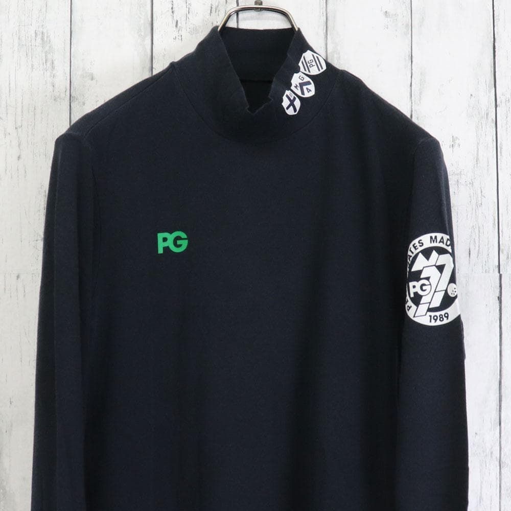 PEARLYGATESパーリーゲイツ モックネック長袖Tシャツ ストレッチロンT