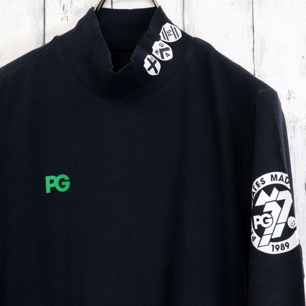 PEARLYGATESパーリーゲイツ モックネック長袖Tシャツ ストレッチロンT