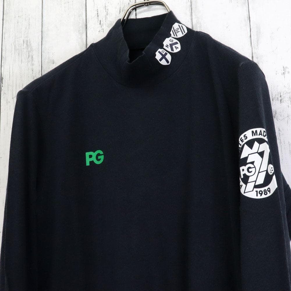 PEARLYGATESパーリーゲイツ モックネック長袖Tシャツ ストレッチロンT