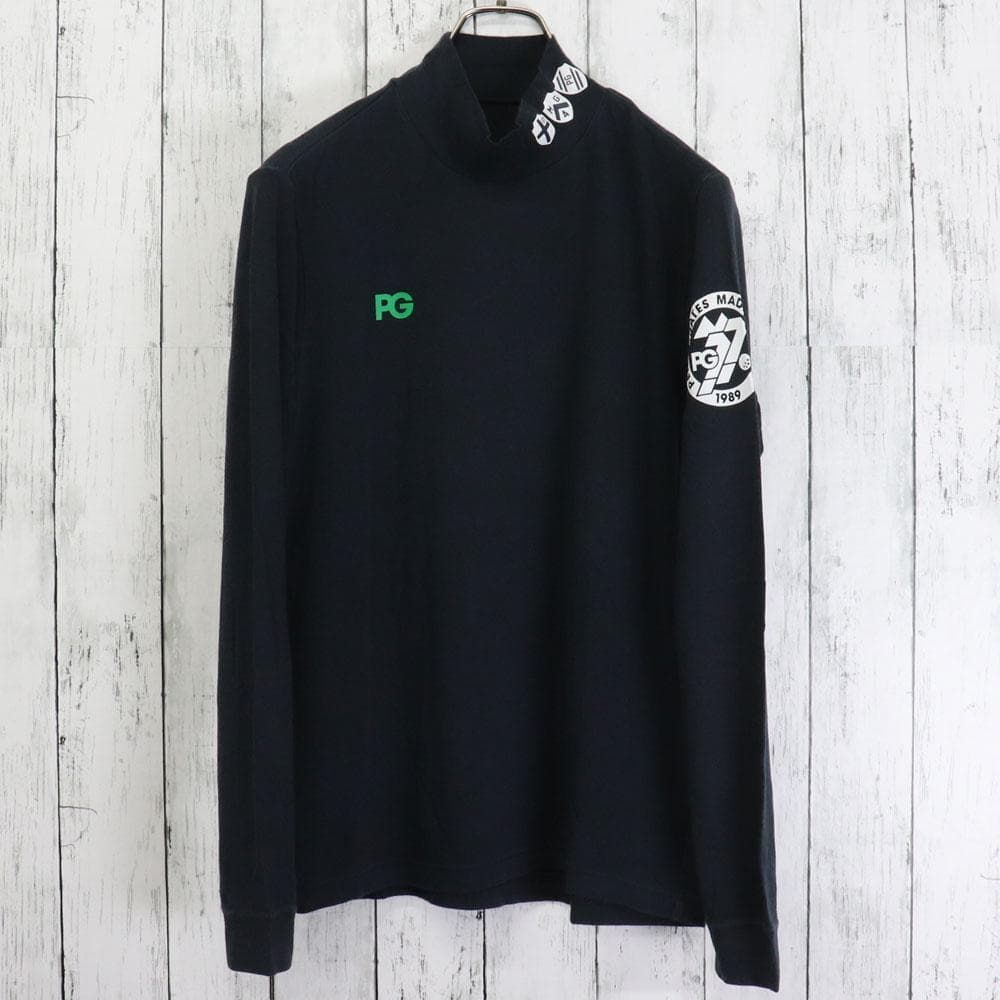 PEARLYGATESパーリーゲイツ モックネック長袖Tシャツ ストレッチロンT