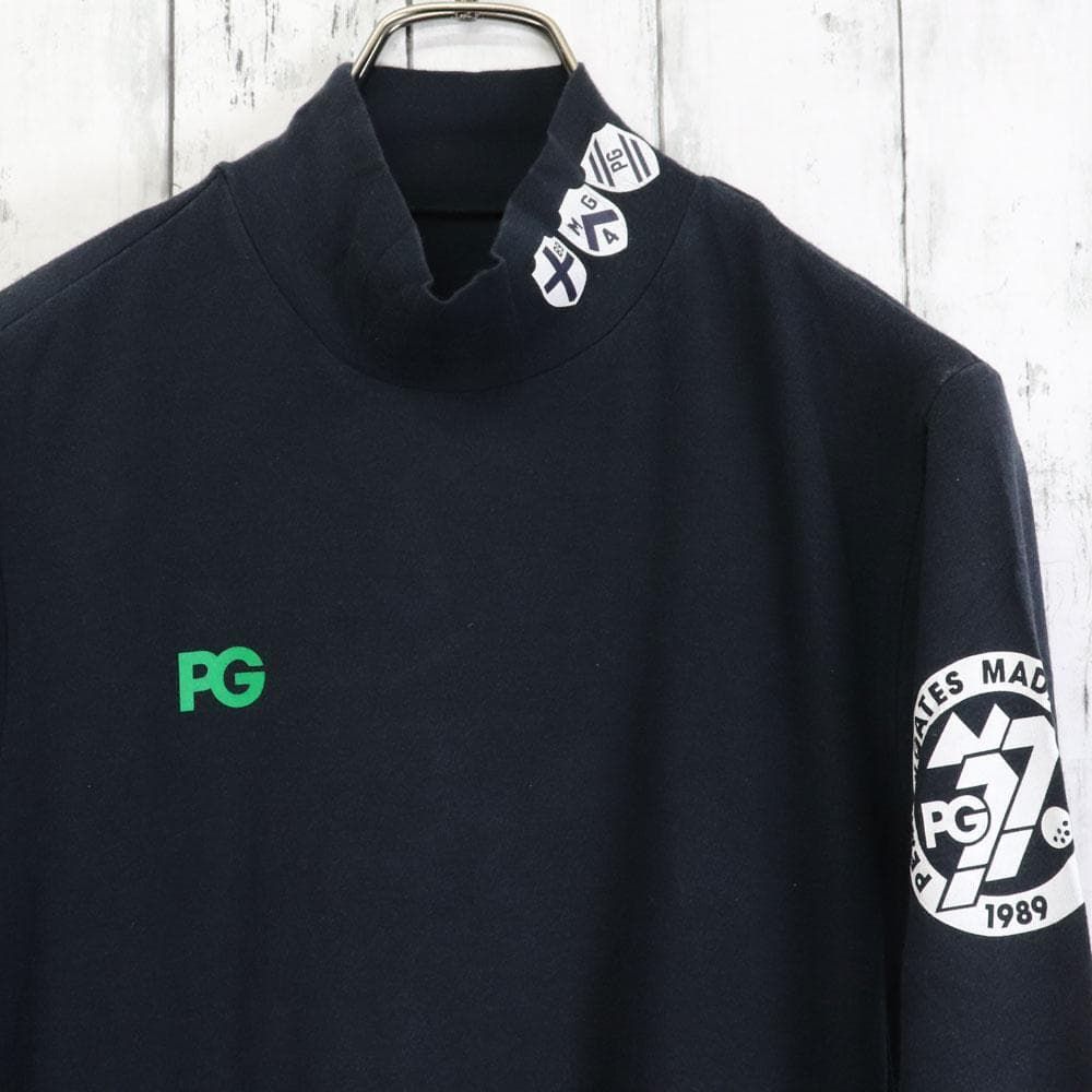 PEARLYGATESパーリーゲイツ モックネック長袖Tシャツ ストレッチロンT