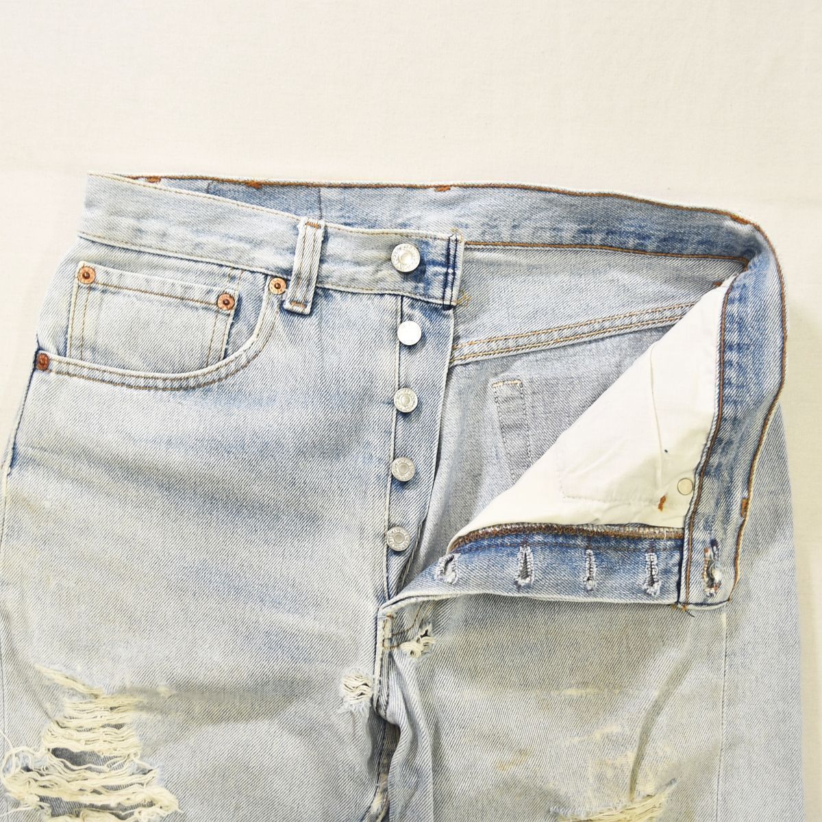 90sヴィンテージ USA製 リーバイス Levi's 501 ストレート クラッシュ