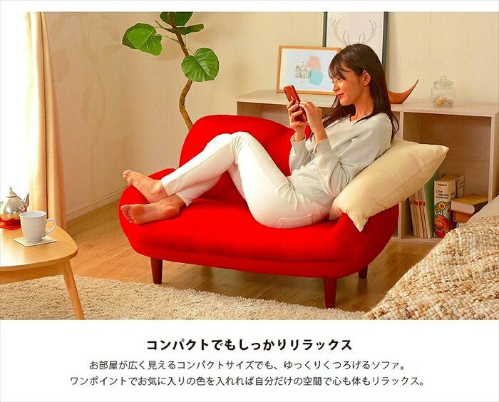  ソファ 2人掛け リラックス チェア コンパクト ソファ 樹脂脚 二人用 14段階リクライニング SUICA mini ローソファ 2人掛け 3人掛けソファ ソファ ソファベッド