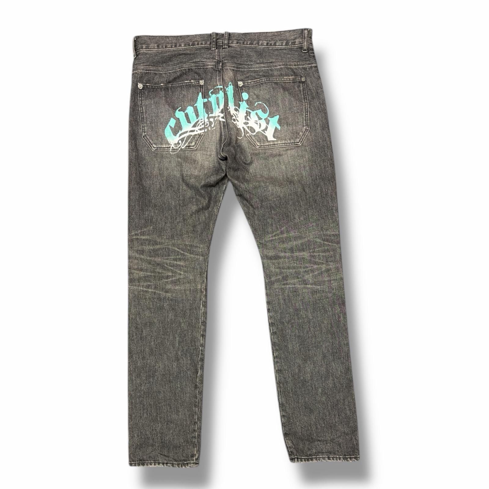 CVTVLIST ペイント加工 デニムジーンズ ユーズド加工パンツ カタリスト