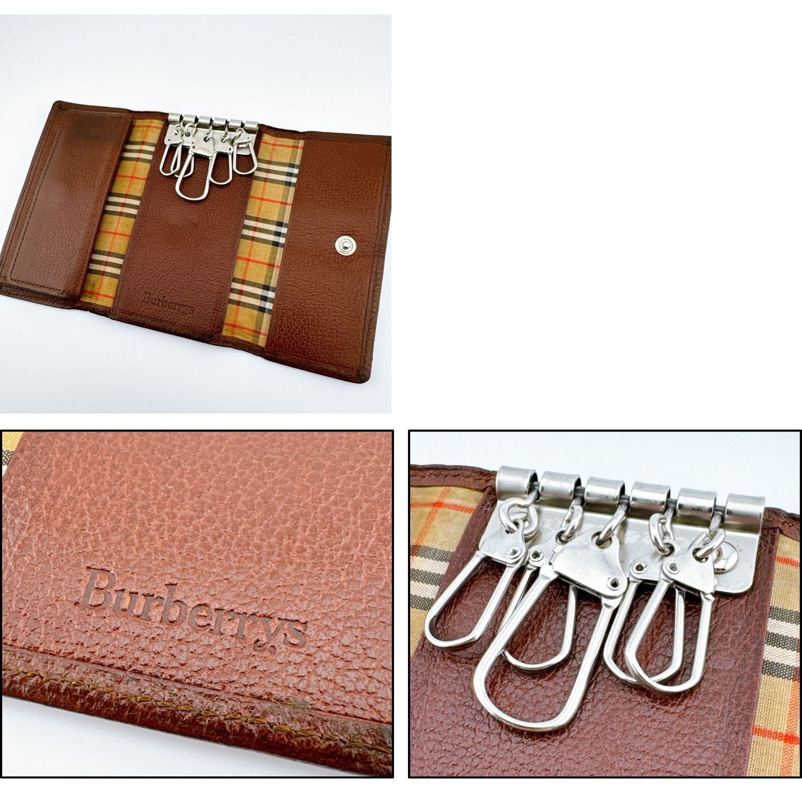 Burberrys バーバリーズ キーケース 5連 ノバチェック 革 レザー
