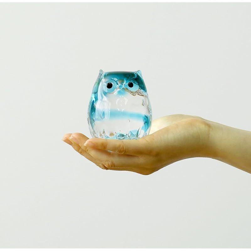 彡アデリア ADERIA 津軽びいどろ 置き物 子ふくろう グリーン 化粧箱入り インテリア オーナメント 鳥 ギフト 女性 夫婦 男性 引越し祝い 結婚 挨拶回り プチ 退職 プレゼント 贈り物 F 62126