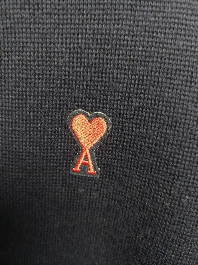 アミ スモール ハート パッチ カーディガン M