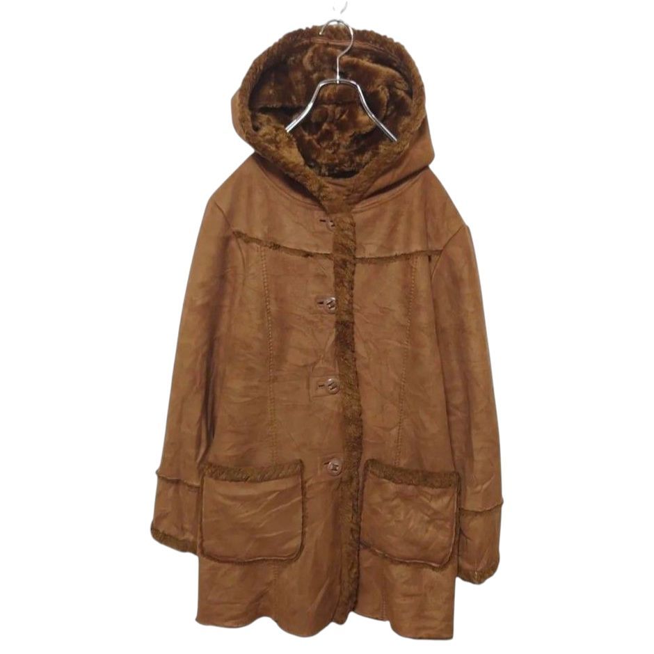 St.JOHN S BAY フード付き スエードレザー コート A-2925