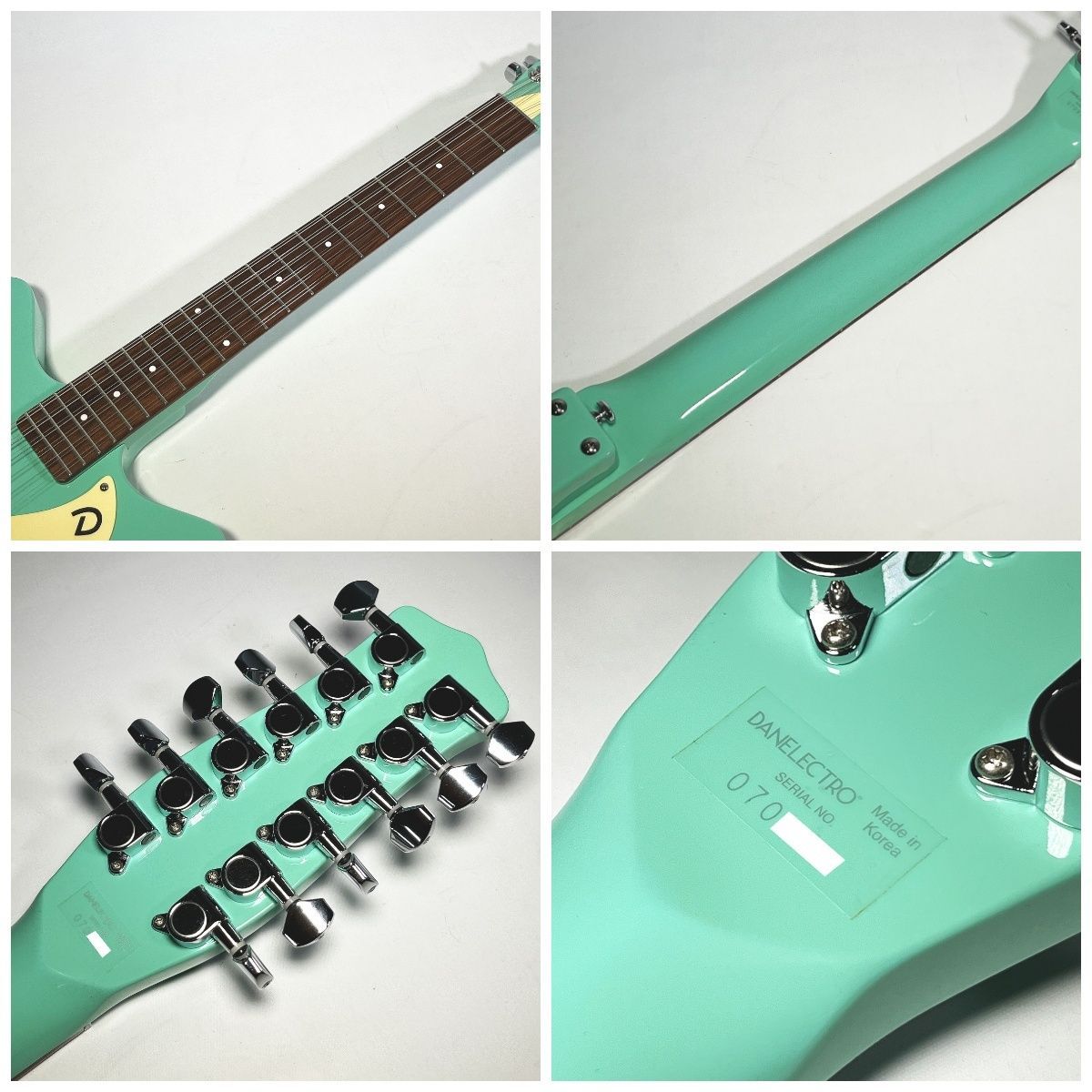 ダンエレクトロ　12弦　ミントグリーン DANELECTRO ダンエレクトロ 59 Vintage 12 String Semi Hollow Aqua 12