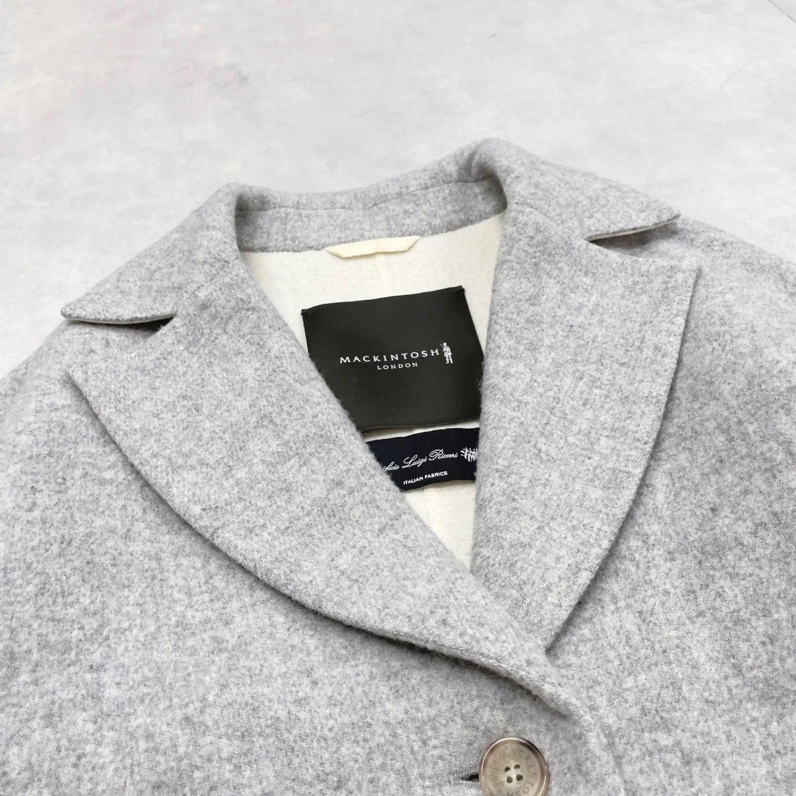 新品同様✨　マッキントッシュ　ダブル　チェスターコート　ウール　グレー　L MACKINTOSH マッキントッシュ チェスターコート ダブルフェイス ウール