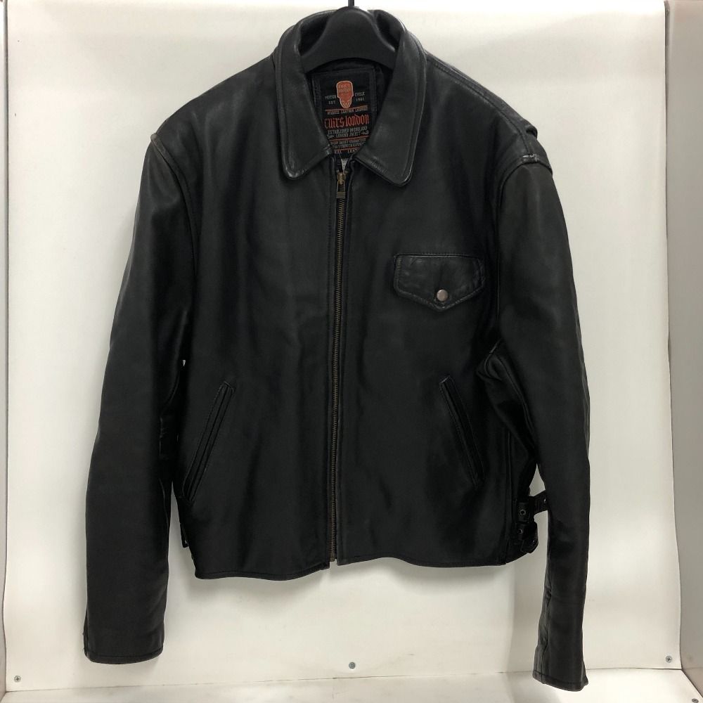 02w20947 CURIS LONDON シングルライダースジャケット ブラック XL