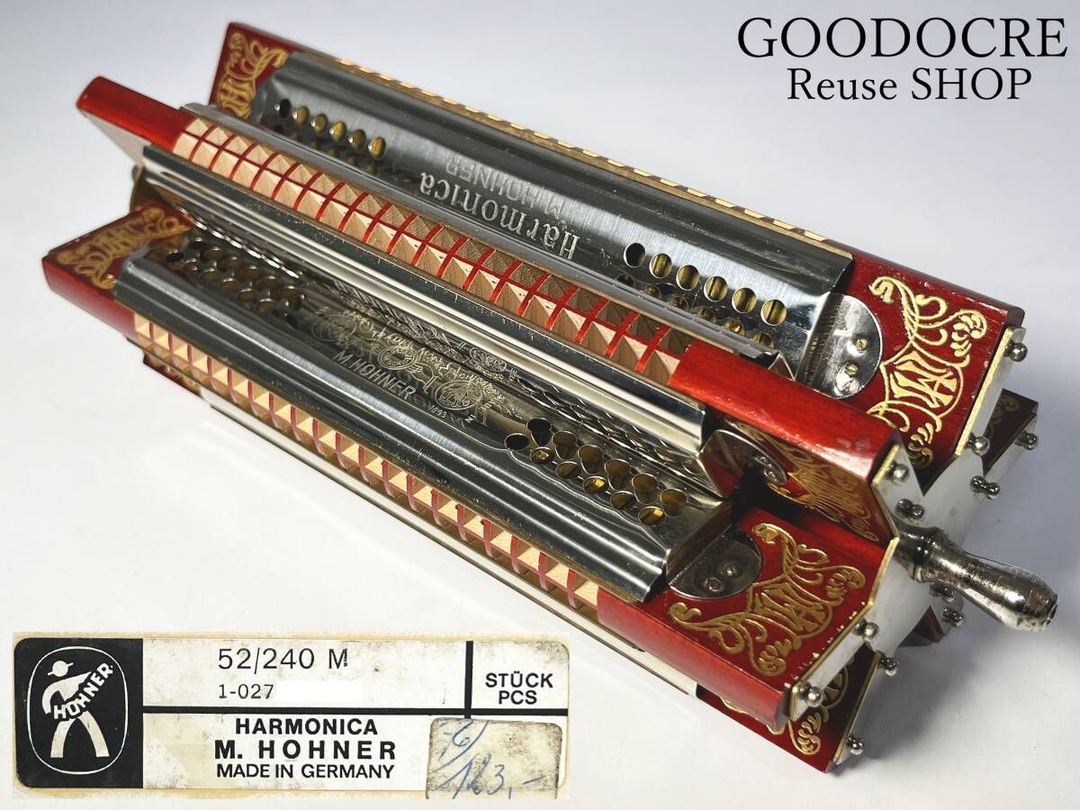 M HOHNER ホーナー 52 240 MADE IN GERMANY ドイツ製 6連式 トレモロハーモニカ