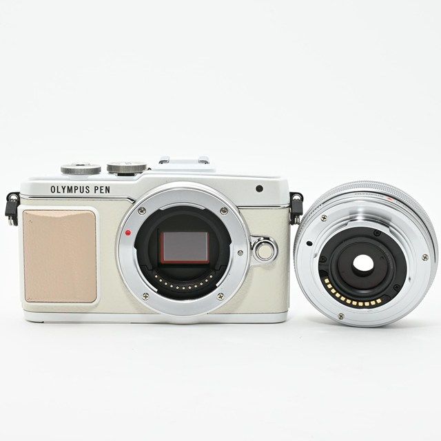 美品＞ OLYMPUS PEN Lite E-PL7 14-42mm EZレンズキット シルバー