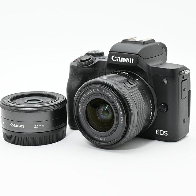 良品＞ Canon EOS Kiss M ダブルレンズキット｜シャッター数18,000枚