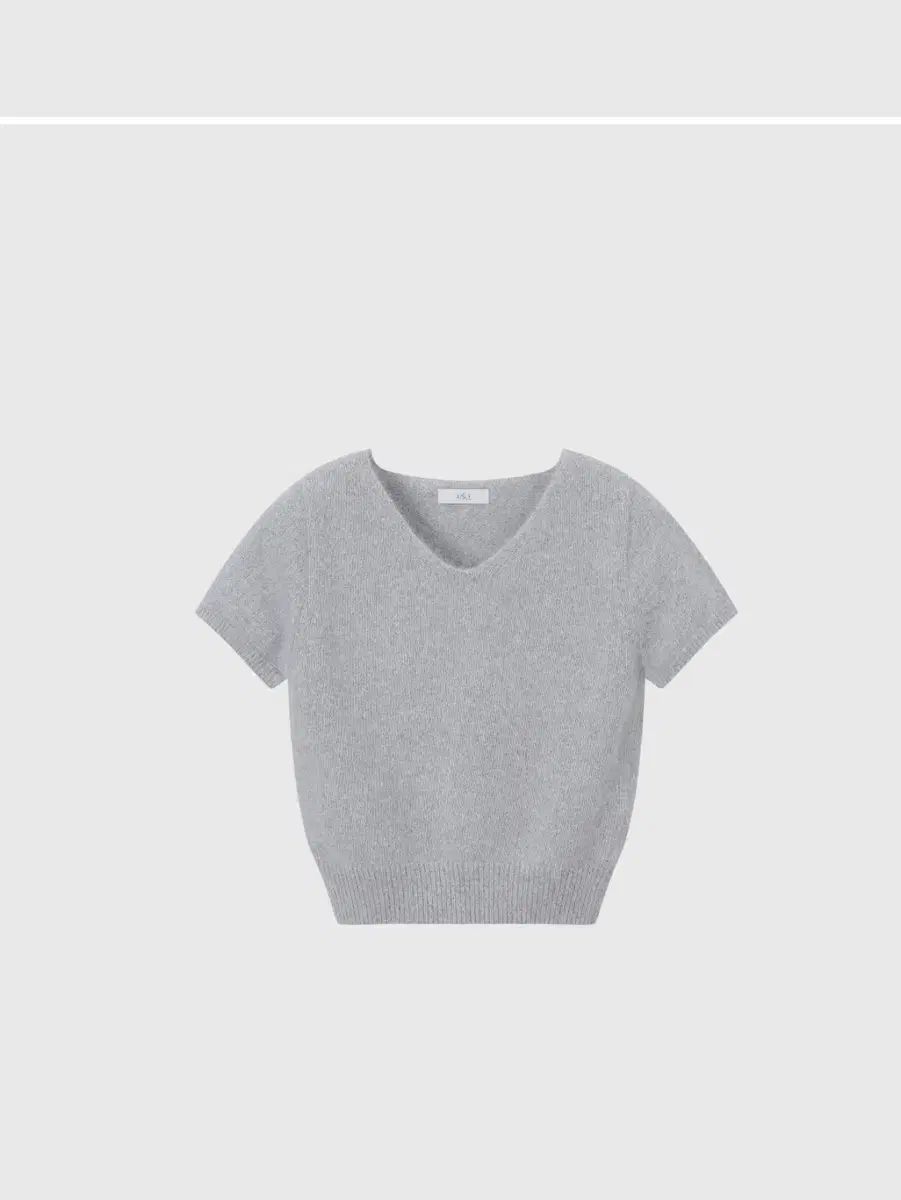 アイル aisle アンゴラ Vネック ニット グレー