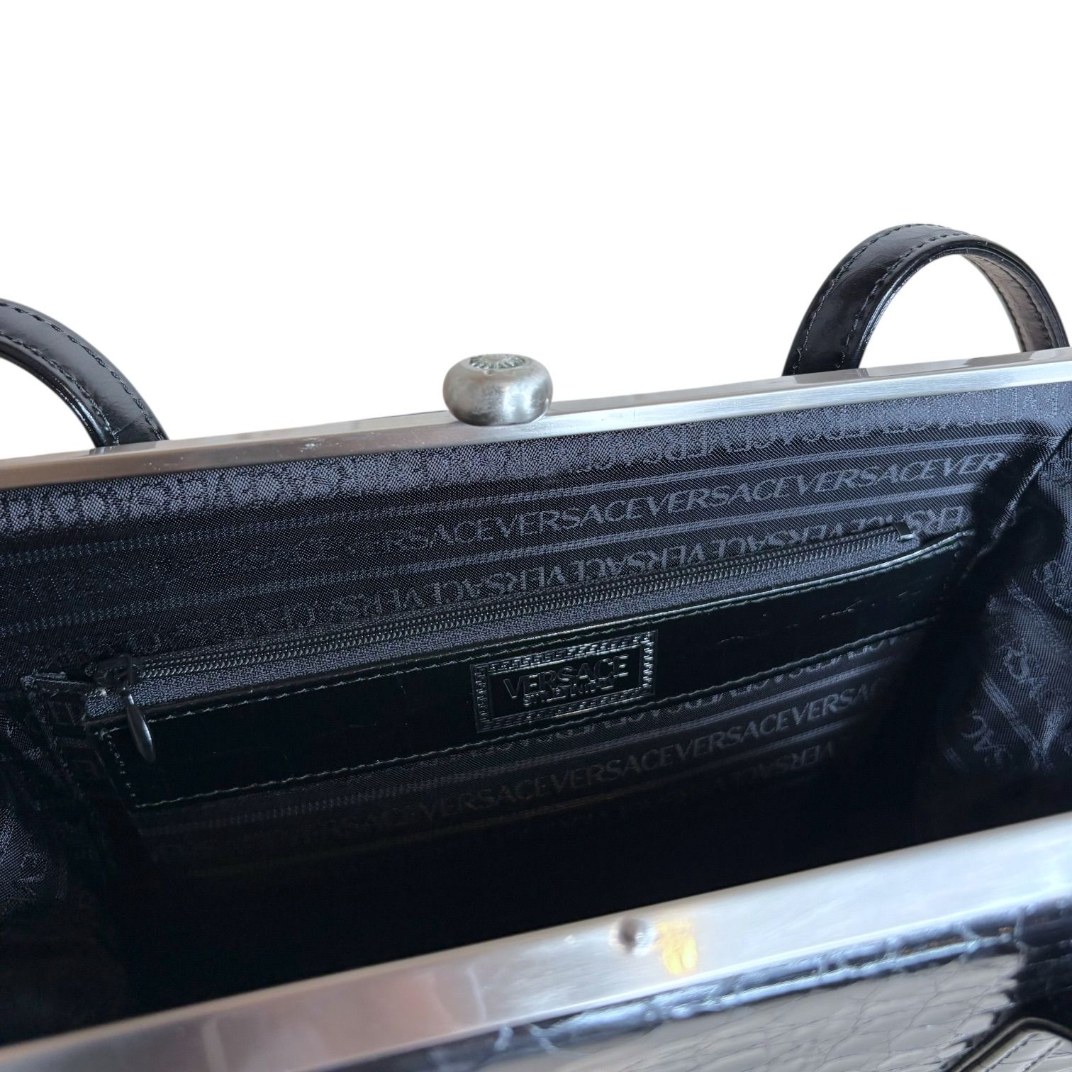 レディース ☆ Gianni Versace ショルダーバッグ ハンドバッグ ブラック