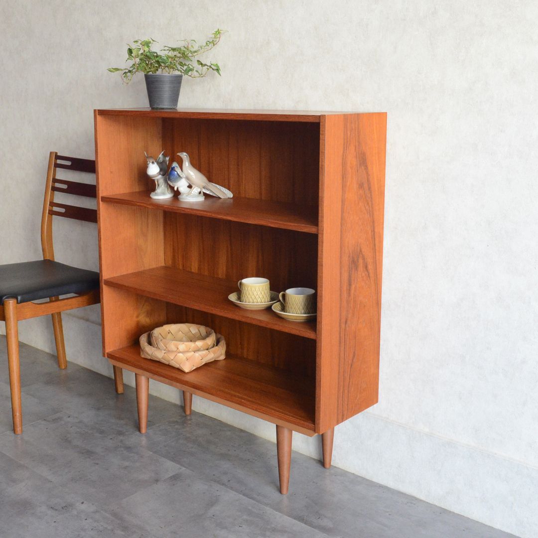デンマーク 北欧ヴィンテージ チーク 3段 オープンシェルフ 飾り棚
