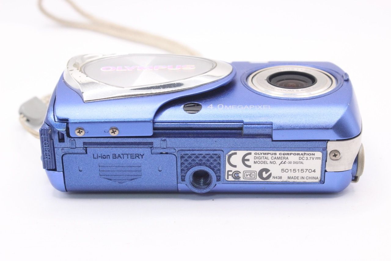 ☆良品☆オリンパス OLYMPUS μ-30 DIGITAL ブルー #2229@b RO3401