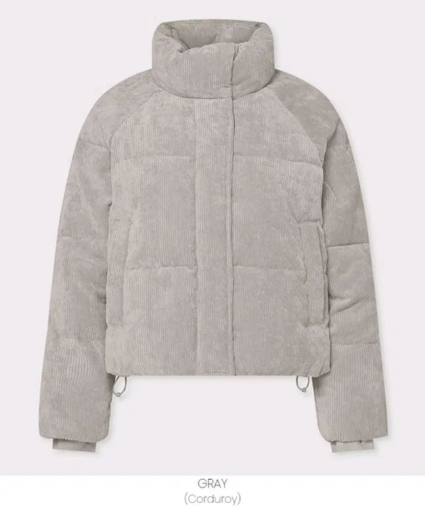 SPAO スパオ 新 パステル パファー グレー M コーデュロイ ウェルロン ショートダウン