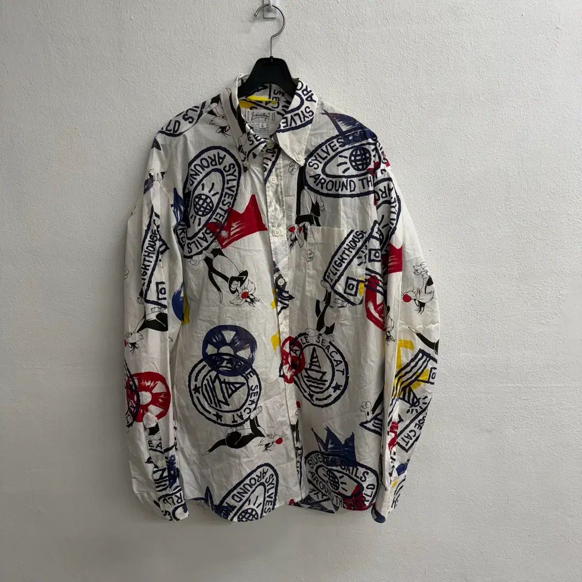 Itlay 꺄스텔바쟉 Castelbajac シルベスター パータン シャツ L