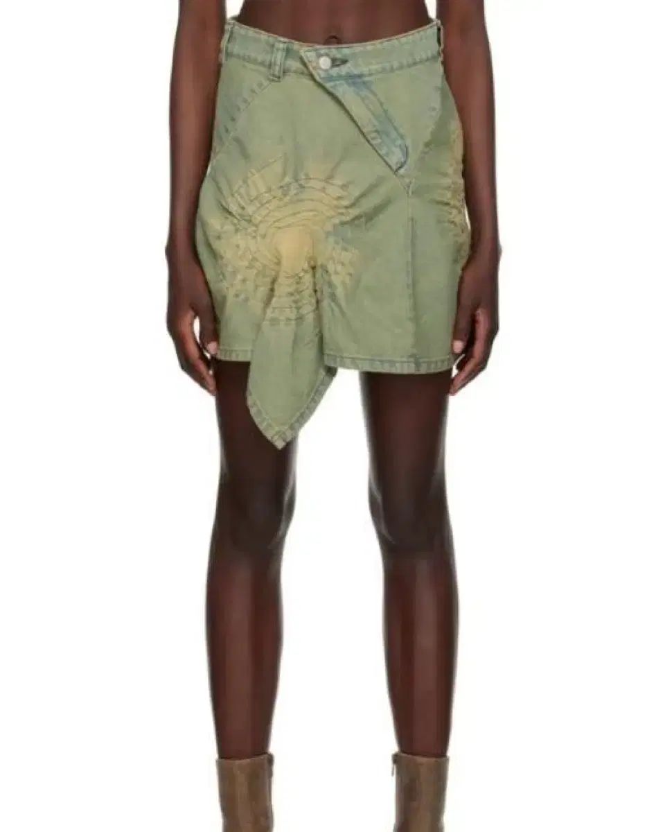 マーシャ ポプクヴァ デニム シャーリング スカート