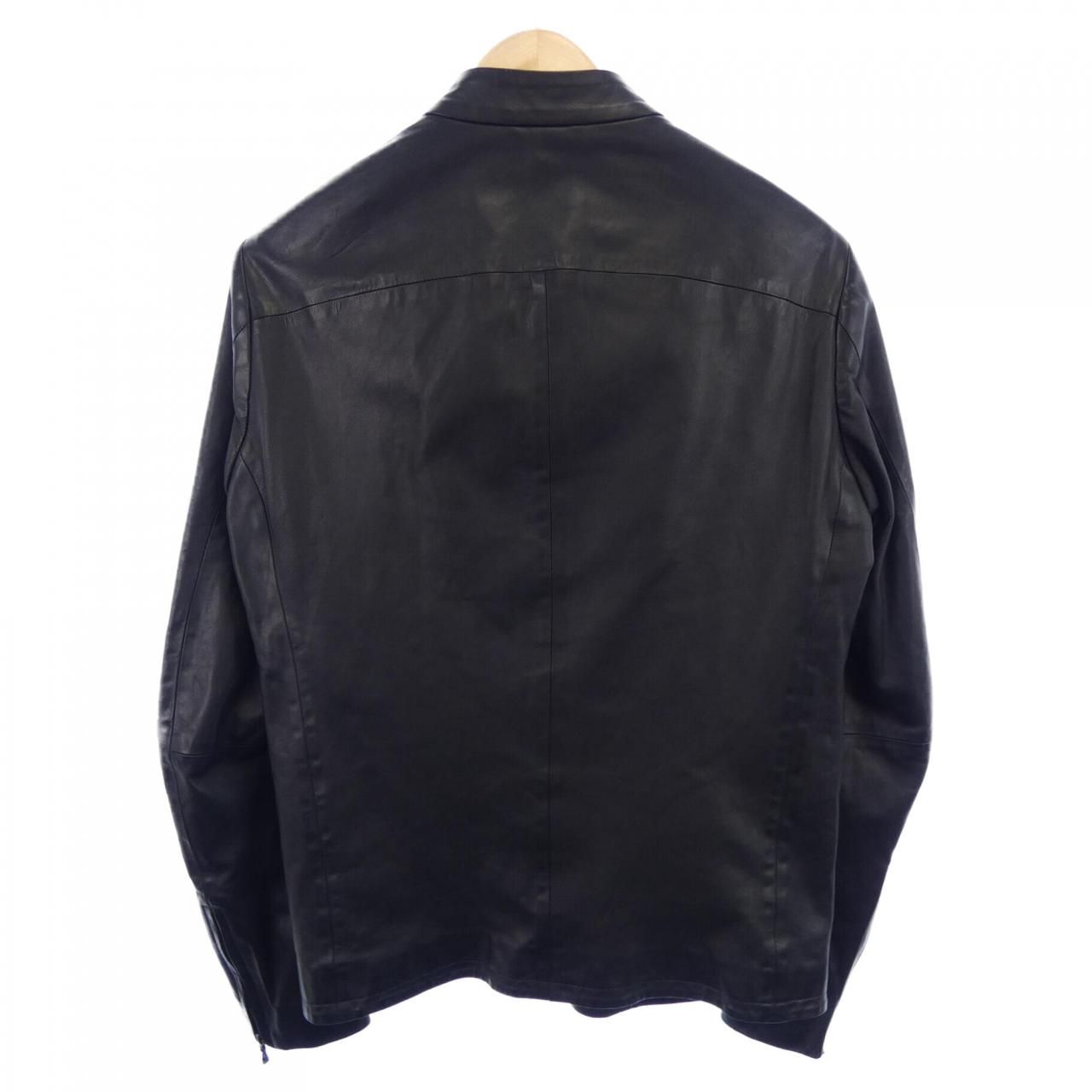 美品　カズユキクマガイ　ディアスキン　シングルライダースレザージャケット　2 美品 カズユキクマガイ ディアスキン シングルライダースレザー