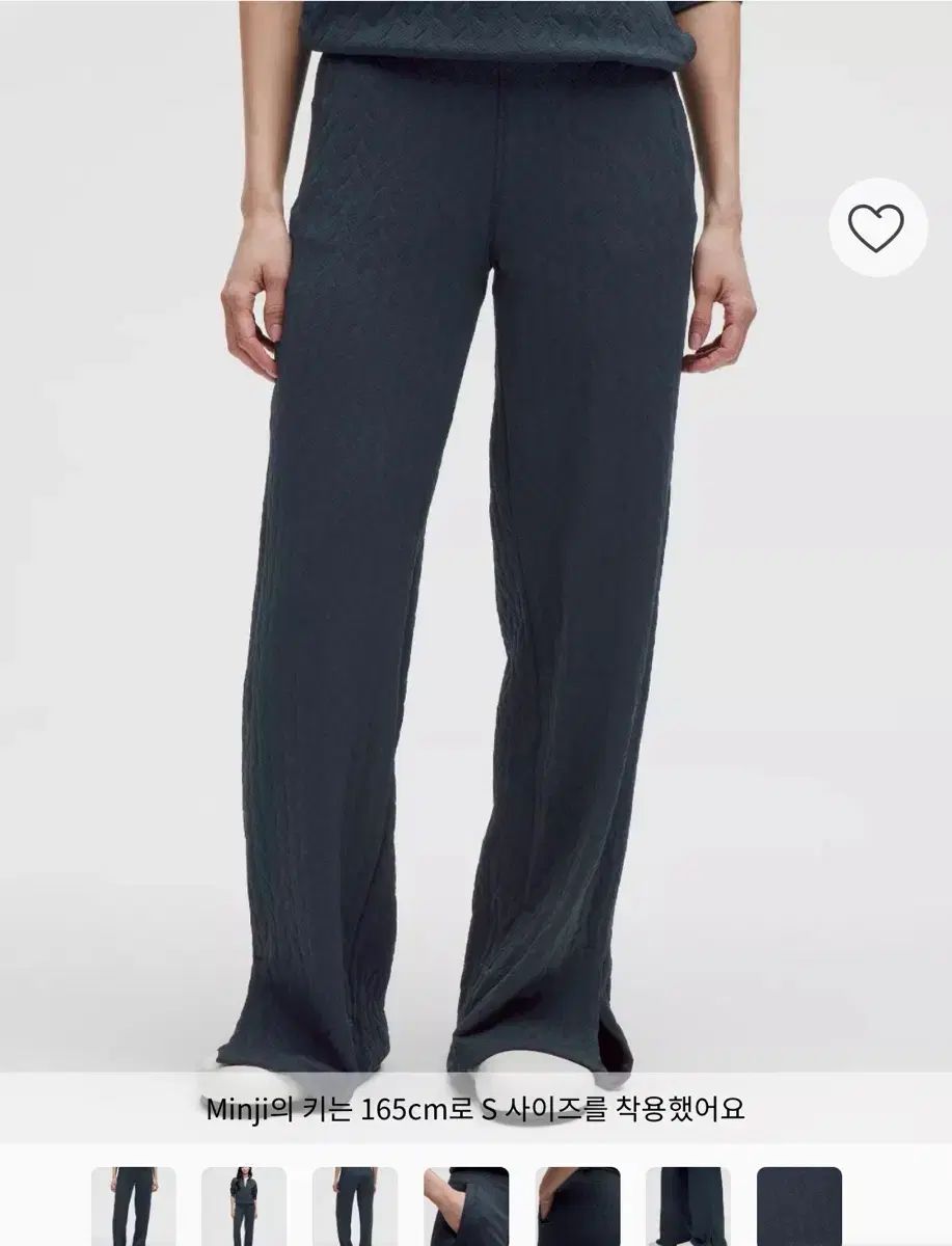 ルルレモン_エンジニアード ケーブル ニット パンツ アジアフィット _ ネイビー M