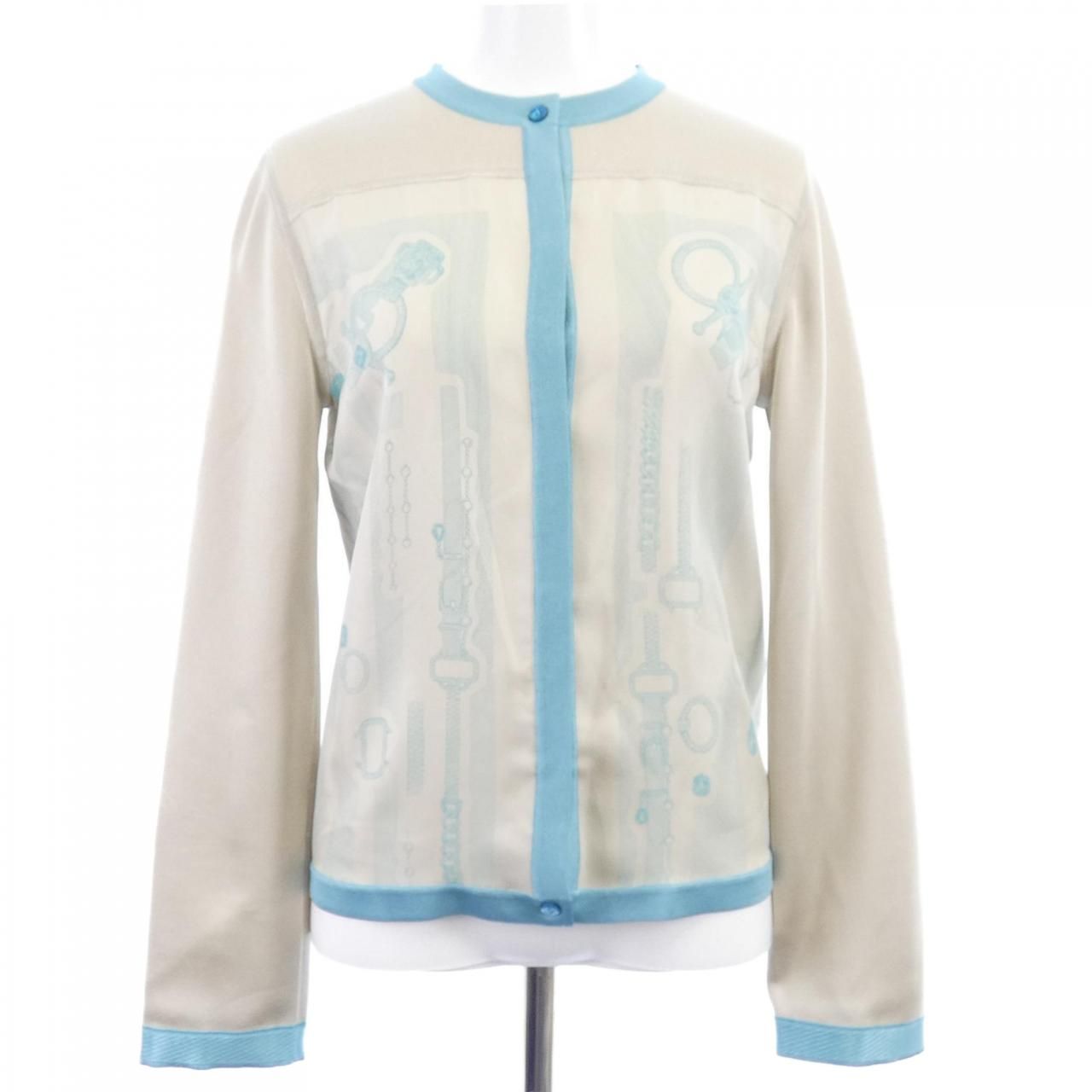 エルメス HERMES PARURE DE GARA ツイルレーヌ カーディガン