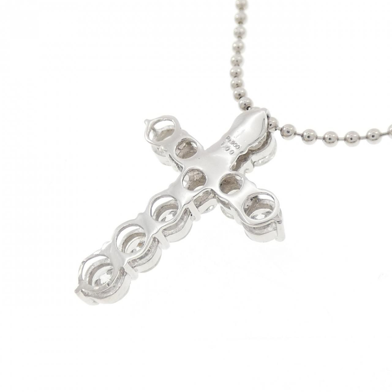PT900/PT850 クロス ダイヤモンド ネックレス 1.00CT - メルカリ