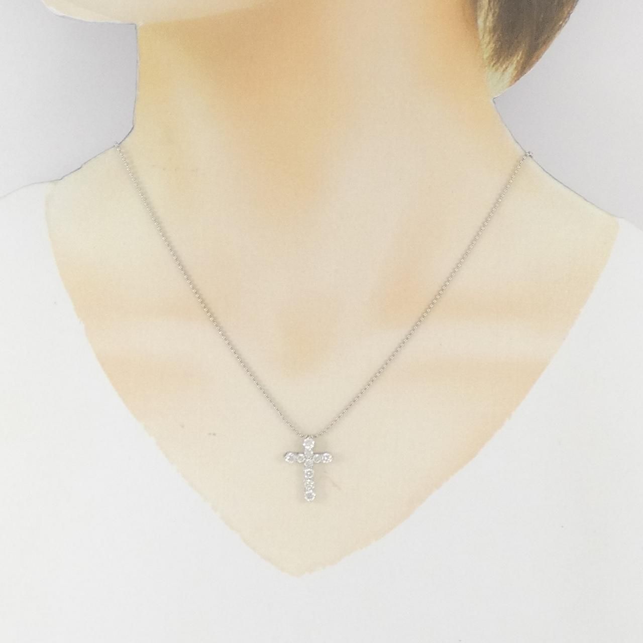 PT900/PT850 クロス ダイヤモンド ネックレス 1.00CT - メルカリ