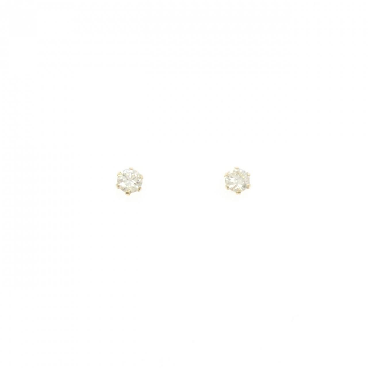 ダイヤモンド 0.35ct/0.35ct ピアス K18YG 新品】K18YG ソリティア ダイヤモンド ピアス 0.35CT - メルカリ