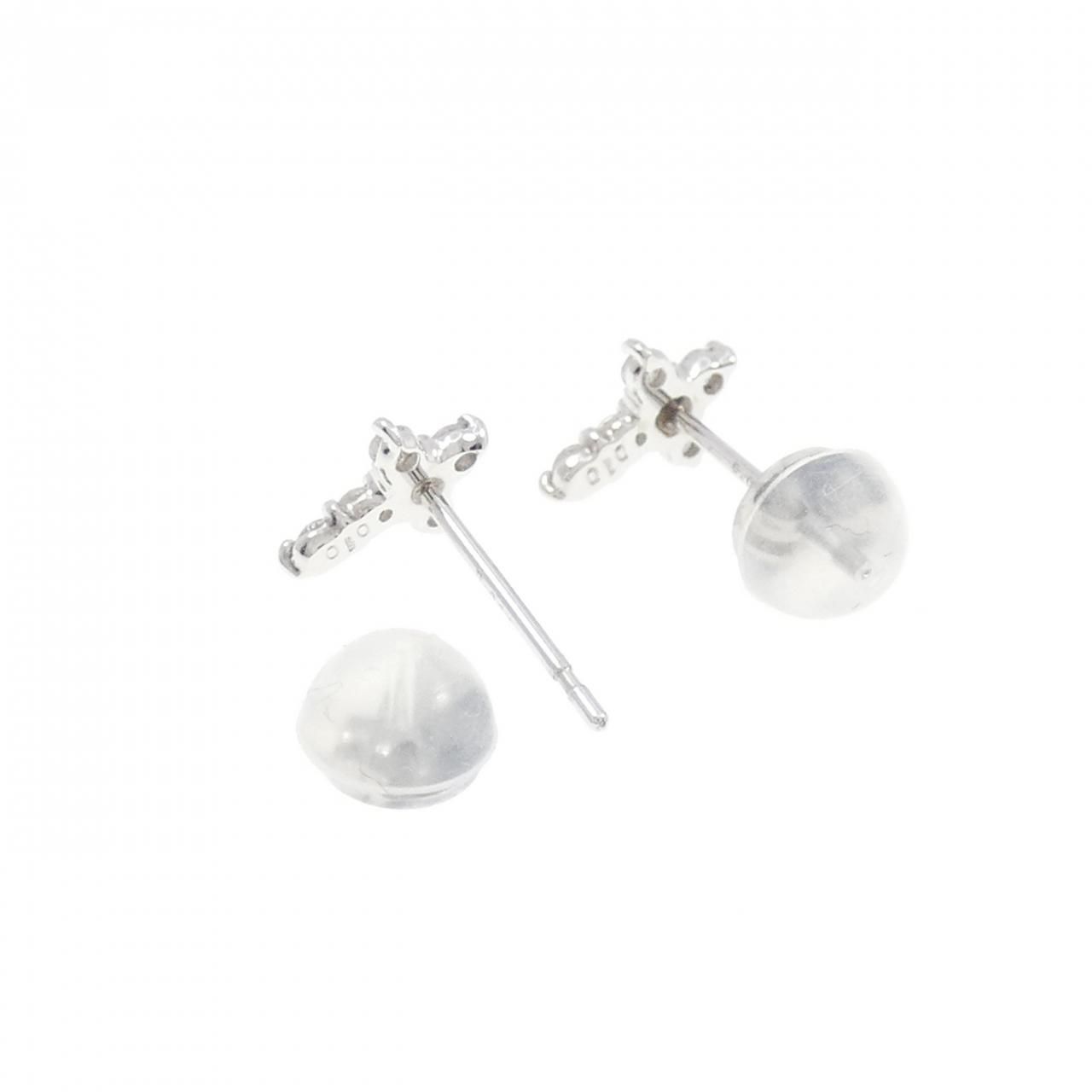 PT900 クロス ダイヤモンド ピアス 0.20CT - メルカリ