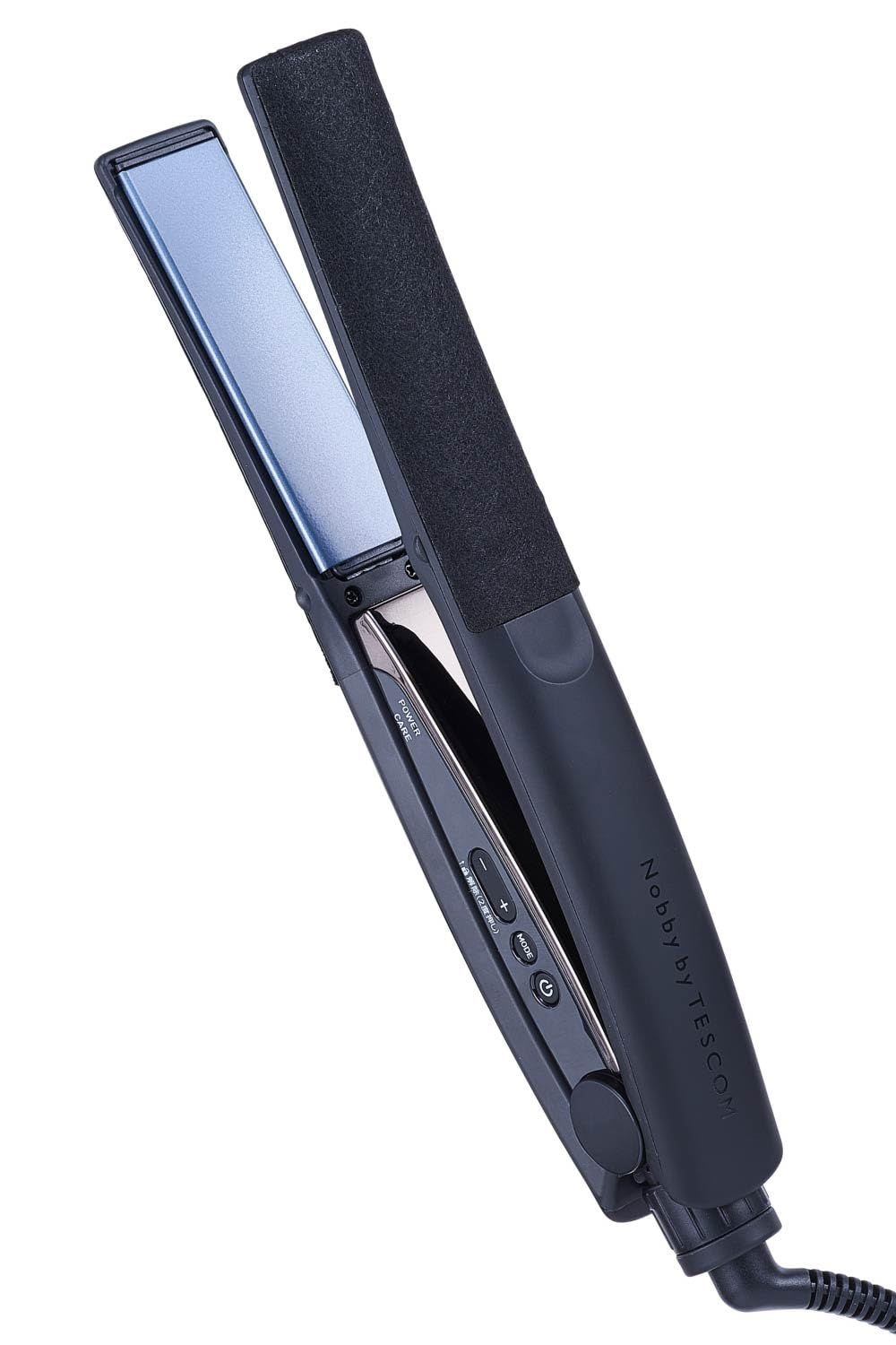 テスコム ヘアアイロン プロテクトイオン 25 mm 海外対応 温度調整 ロック メモリー機能 自動OFF 開閉ロック NIS 500 A ラク抜きプラグ ブラック A-K 72 mm×248 mm×32