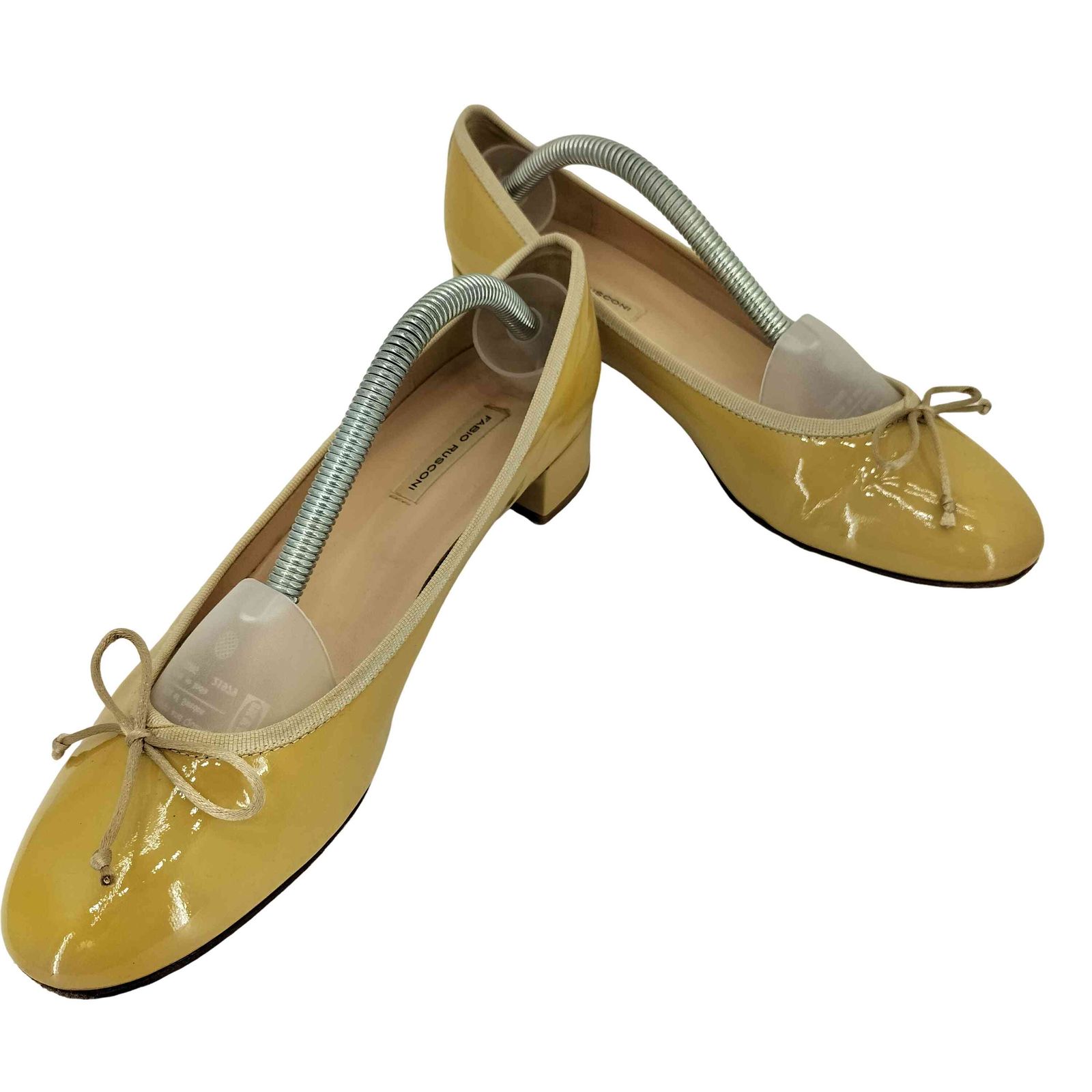 ファビオルスコーニ FABIO RUSCONI エナメルレザー リボンデザイン