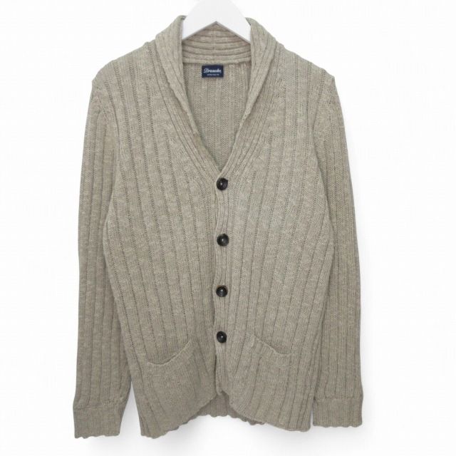 ドルモア DRUMOHR 麻混 ニットカーディガン ニットジャケット ベージュ