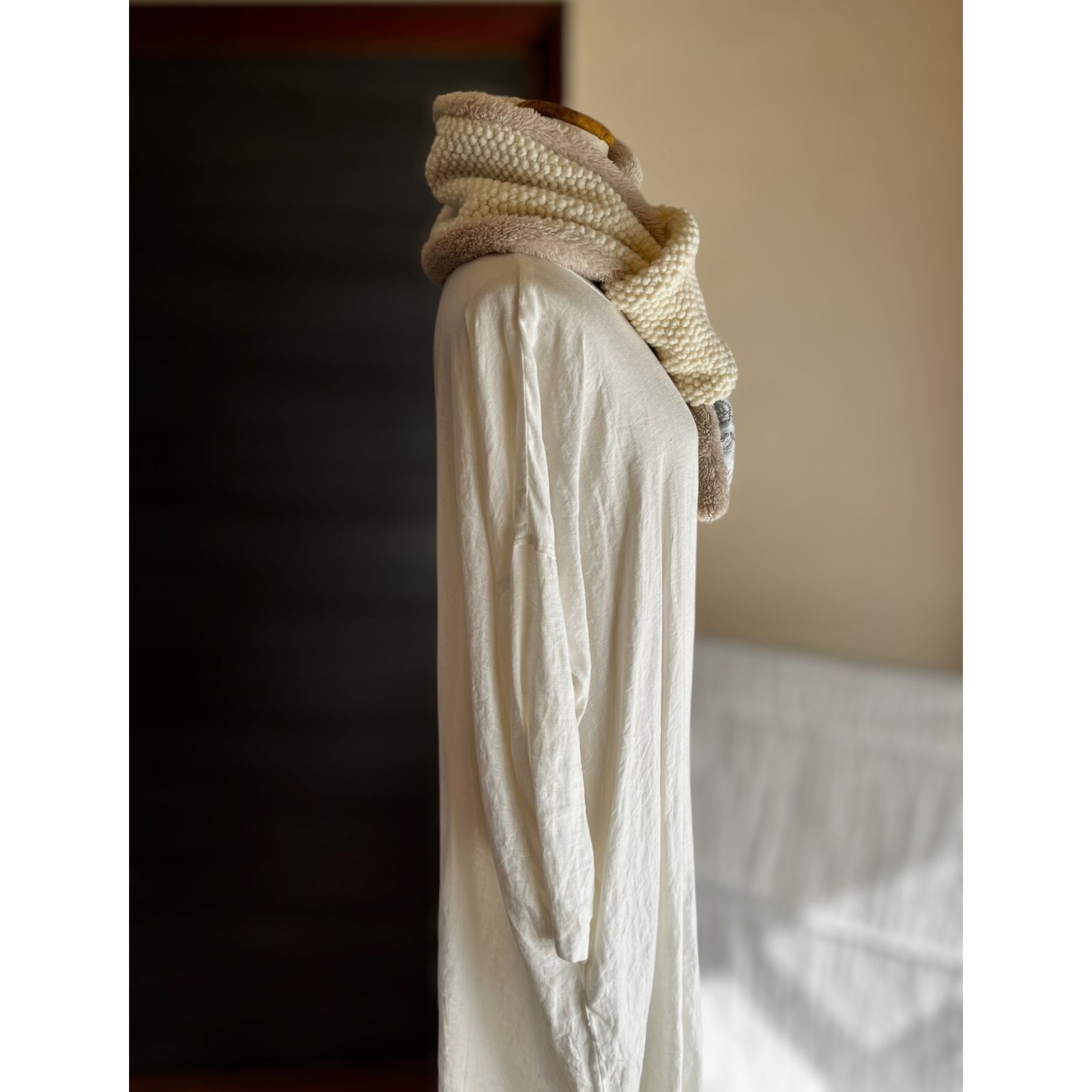 【マフラータイプ】celebrate・dop tambourine ミナ生地使用 マフラータイプ】celebrate・tambourineのネックウォーマー ミナ