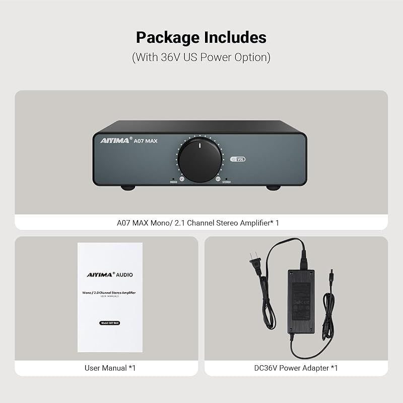 AIYIMA A07 MAX HIFI パワーアンプ 2チャンネルホームオーディオ