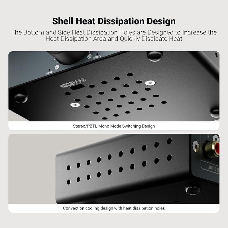 AIYIMA A07 MAX HIFI パワーアンプ 2チャンネルホームオーディオ