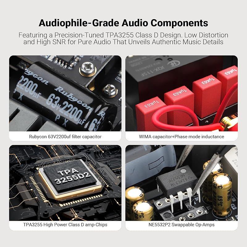 Aiyima A07 MAX 2.0-CH パワーアンプ AIYIMA A07 MAX アンプホームオーディオ 300 ワット X2 TPA3255 クラス