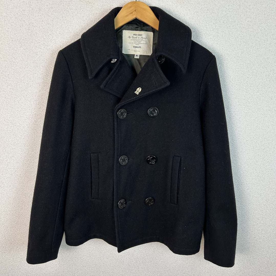 FIDELITY フィデリティ Pコート ピーコート メルトン ブラック Mサイズ メンズ 古着 アメカジ ストリート