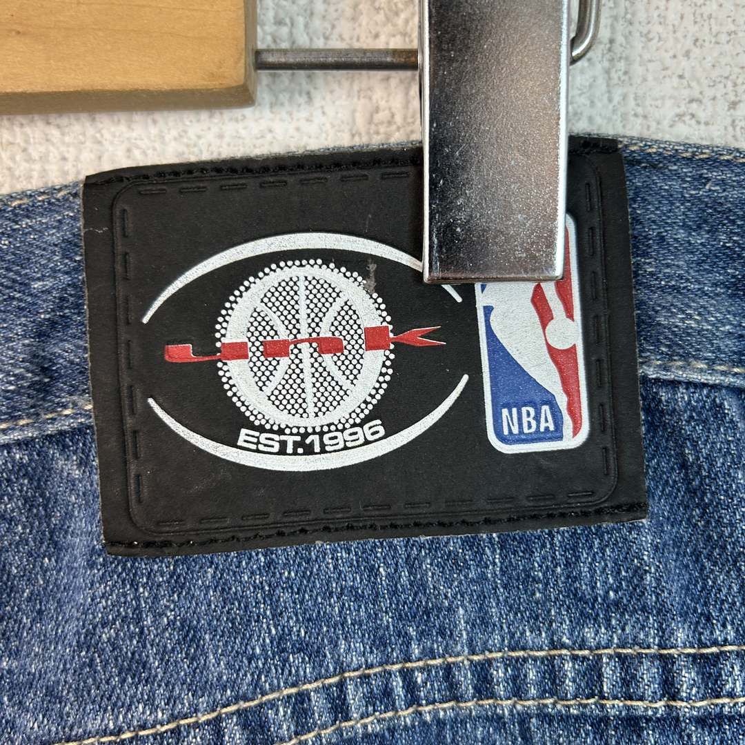 UNK アンク デニムパンツ ジーンズ NBAチームロゴ ワッペン 刺繍