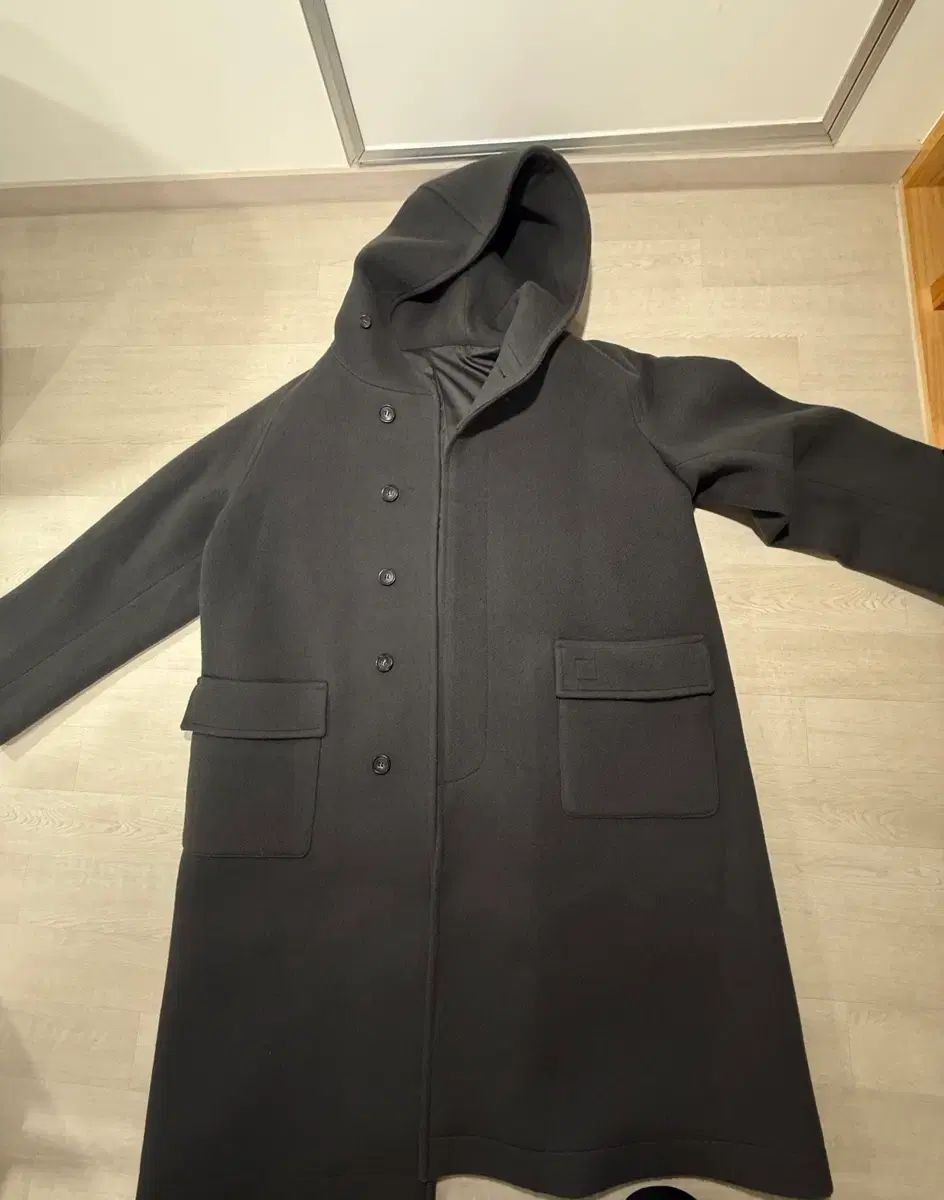 L ホーリーサン フード コート チャコール グレー