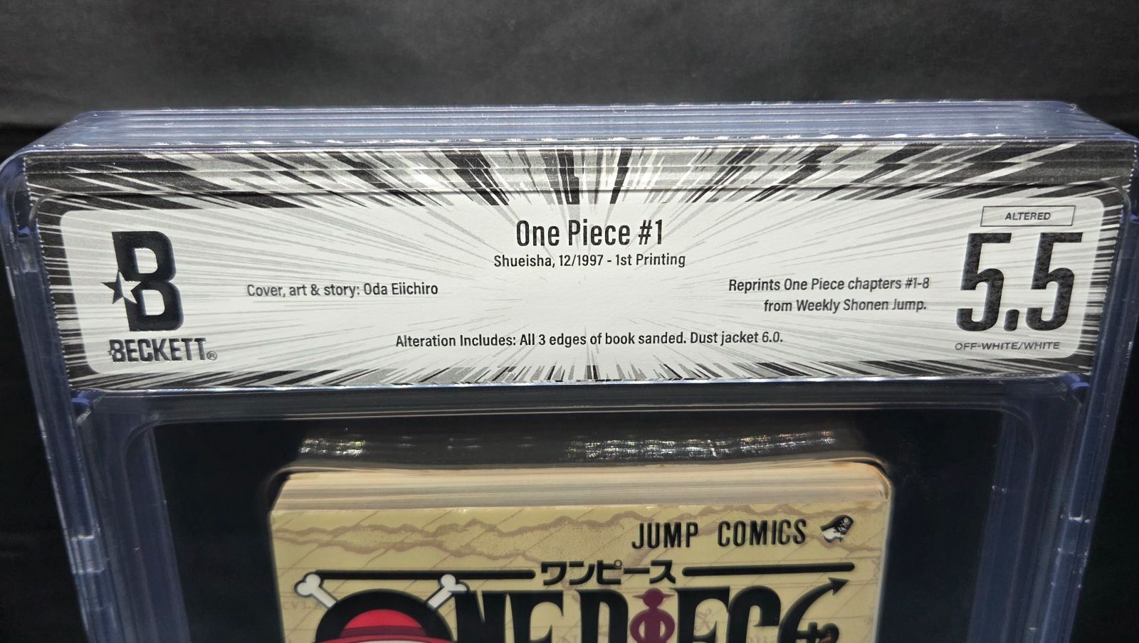 BGS 5.5 ONE PIECE ワンピース 1巻 Vol.1 初版 1 st Printing Beckett Graded Manga Book 1997年 鑑定済 漫画 尾田栄一郎 Eiichiro Oda Collector