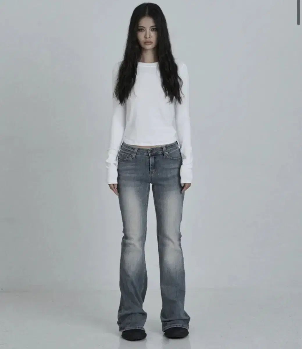 オドア ローウエストジーン ブルー パンツ ブーツカット ヴィンテージ