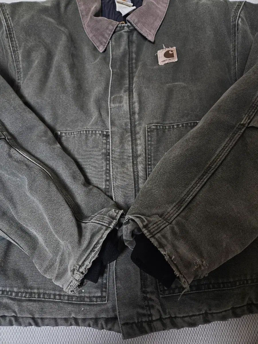 Carhartt カーハート デトロイト j 22 mos サンドストーン モースグリン 2 XL ヴィンテージ