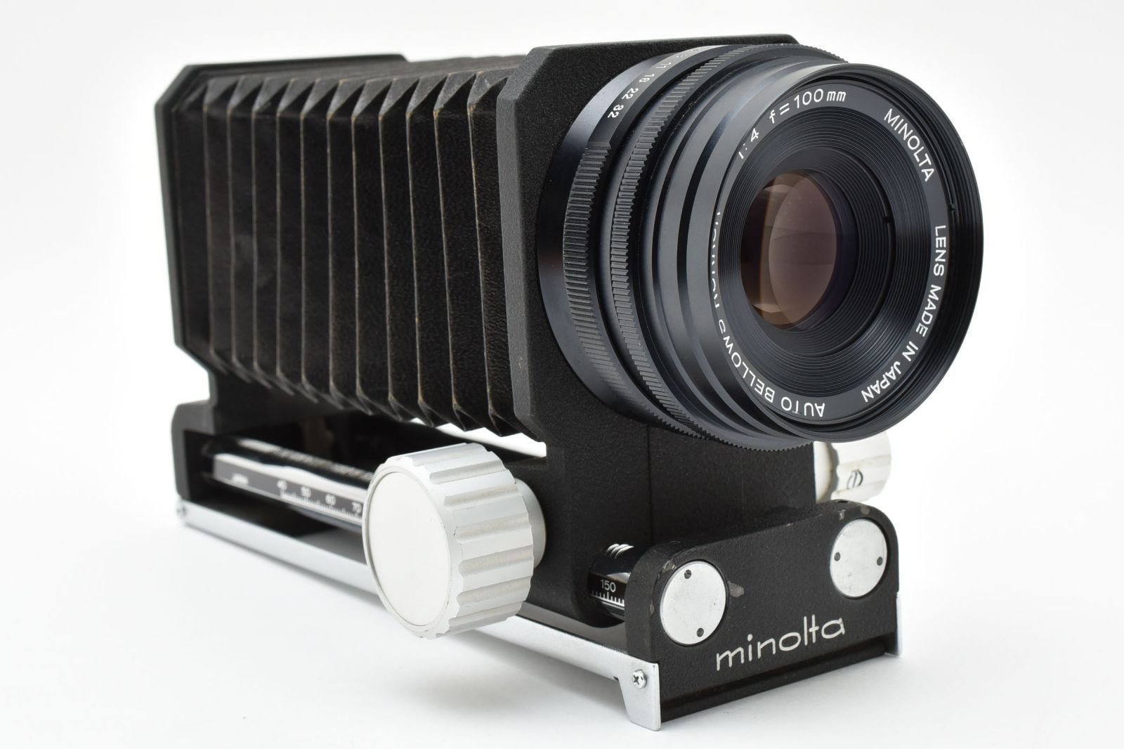 ミノルタ MINOLTA AUTO BELLOWS ROKKOR 100 mm F 4 蛇腹ユニット付 レンズ ベローズ B 3