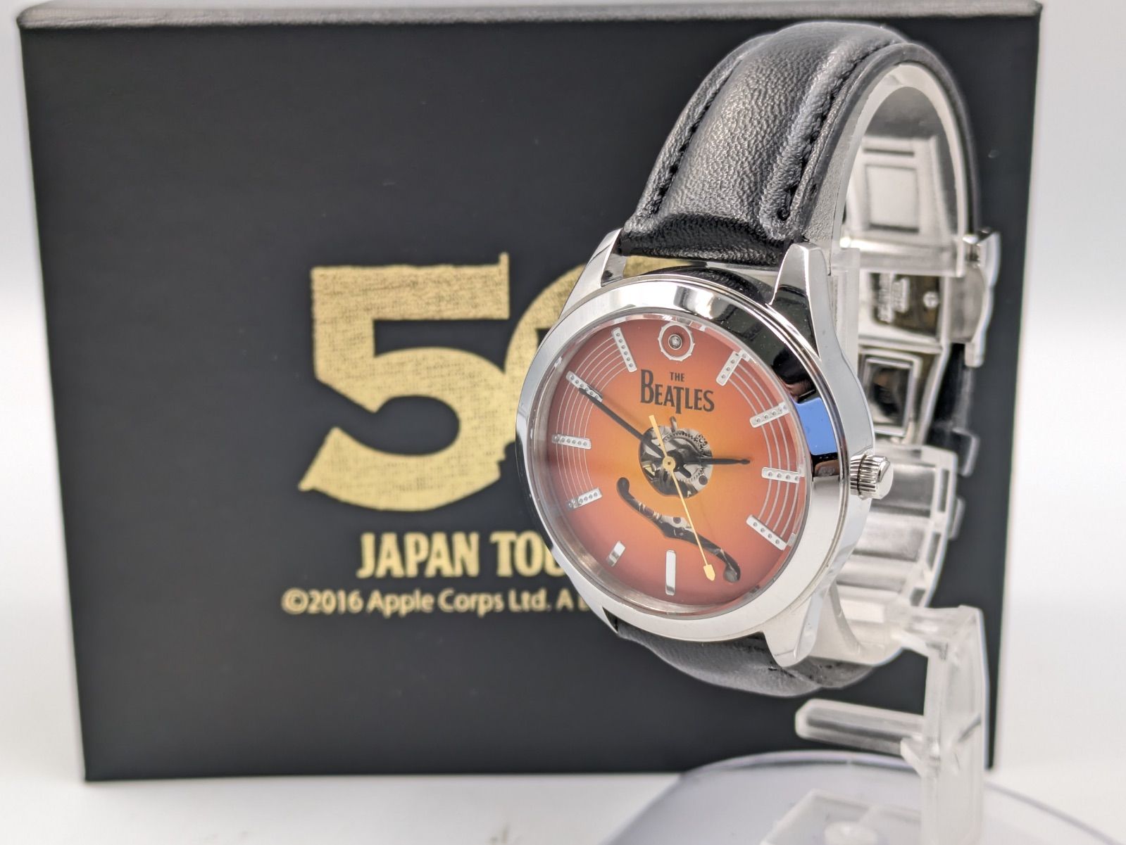 ザ・ビートルズ 50周年 JAPAN TOUR 1966 腕時計 ブラックレザー 自動